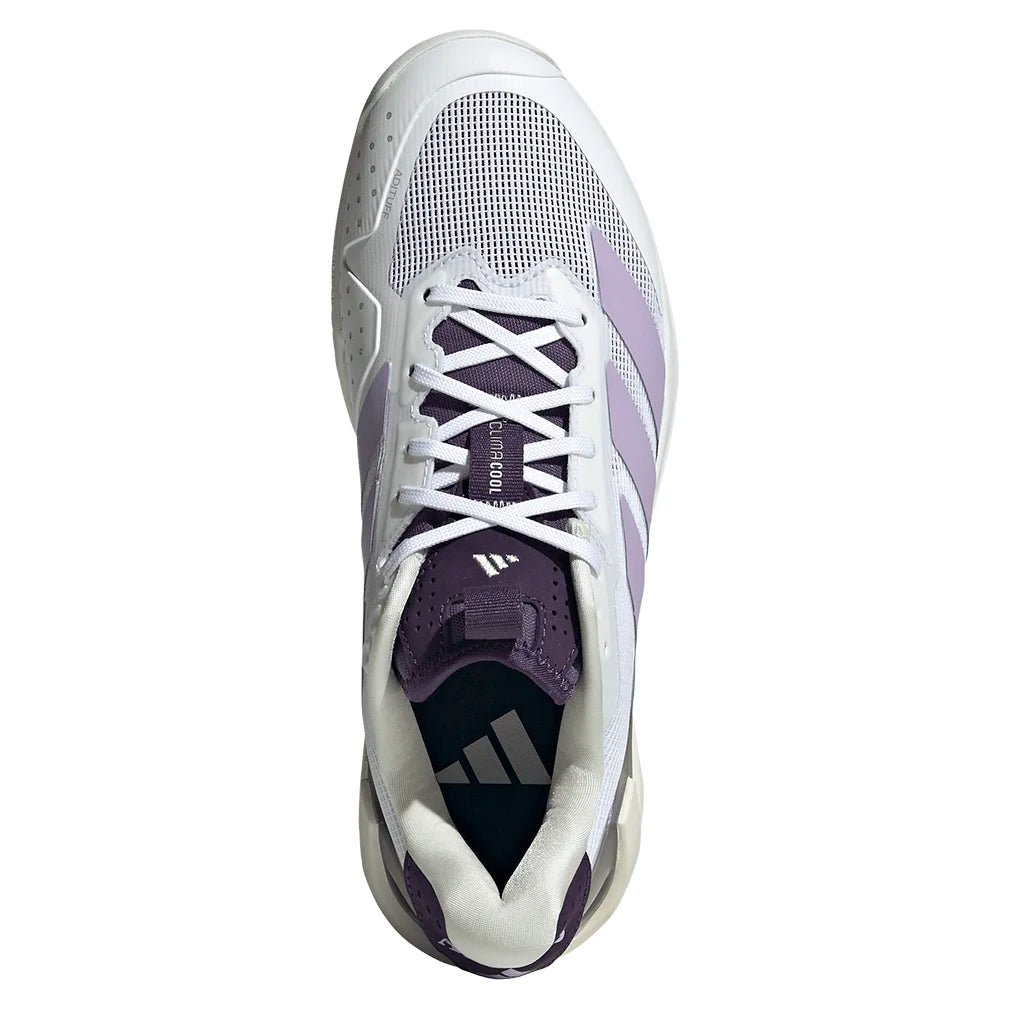 Women's adizero Ubersonic 5 Tennis Shoes Footwear White and Powder Plum - Bell Racket Store