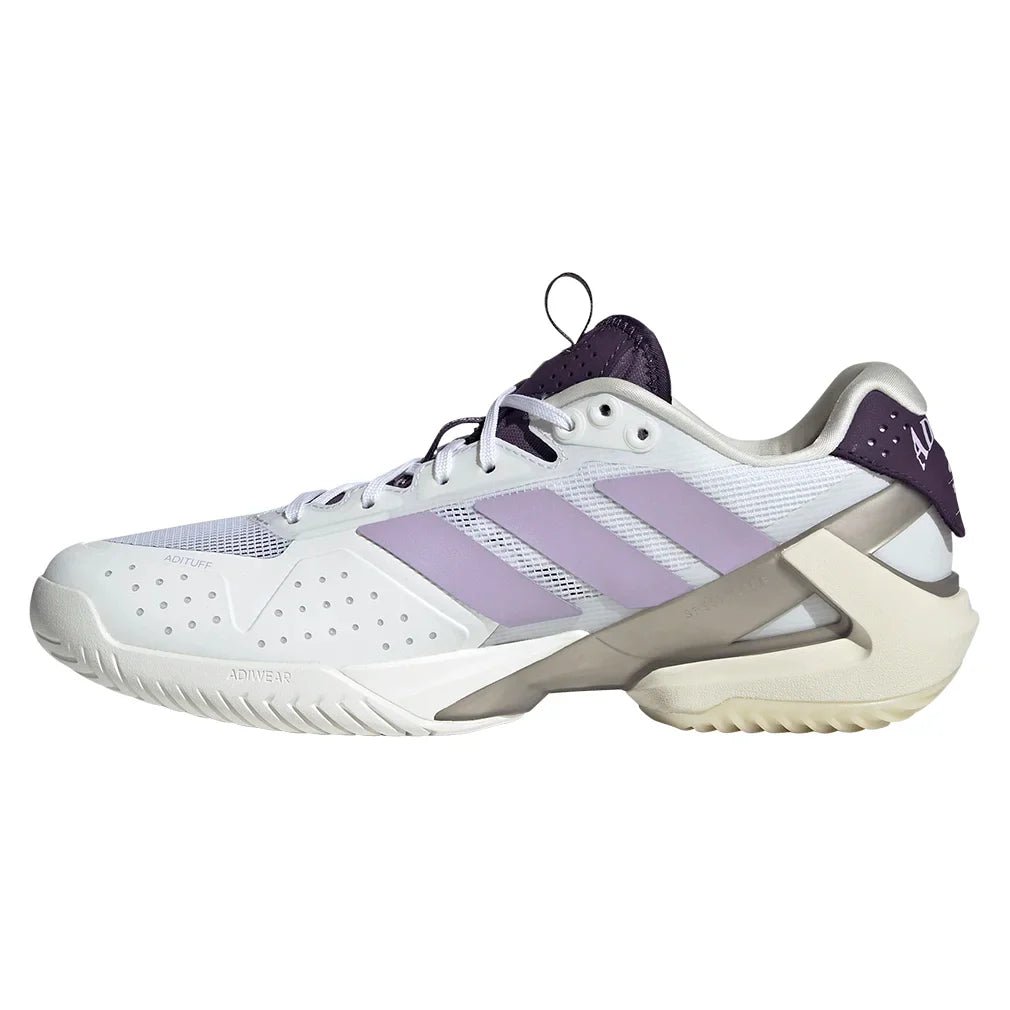 Women's adizero Ubersonic 5 Tennis Shoes Footwear White and Powder Plum - Bell Racket Store
