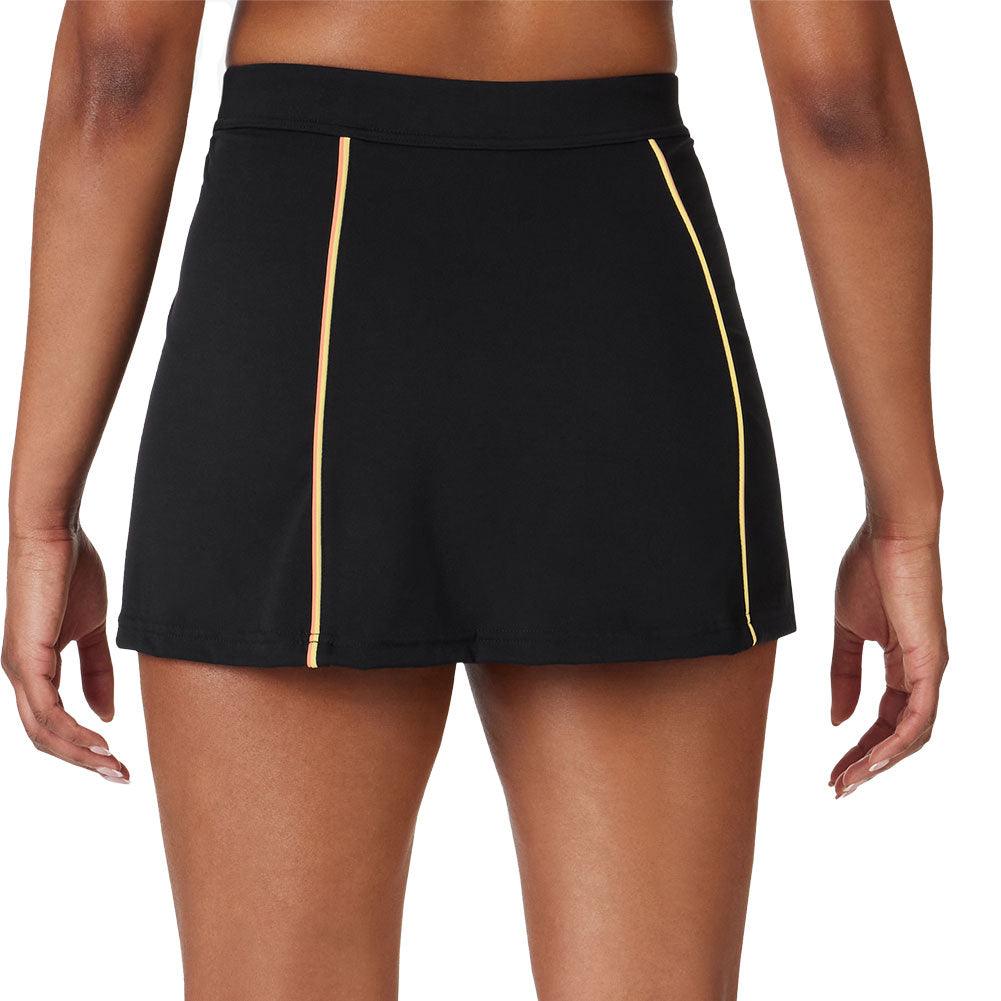 Womens Backspin ALine Tennis Skort Black and Peach Pink - Bell Racket Store