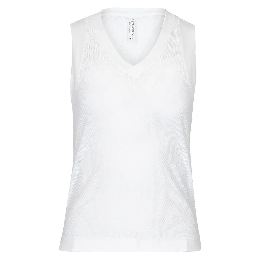 Women's Baila V Neck Tennis Tank White - Bell Racket Store