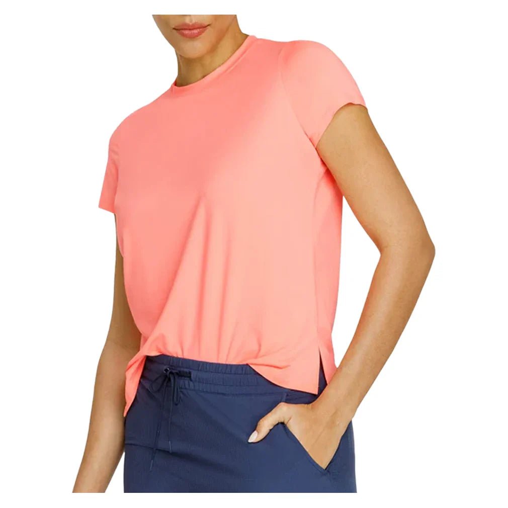 Women's Bijou Short Sleeve Tennis Top Melon Punch - Bell Racket Store