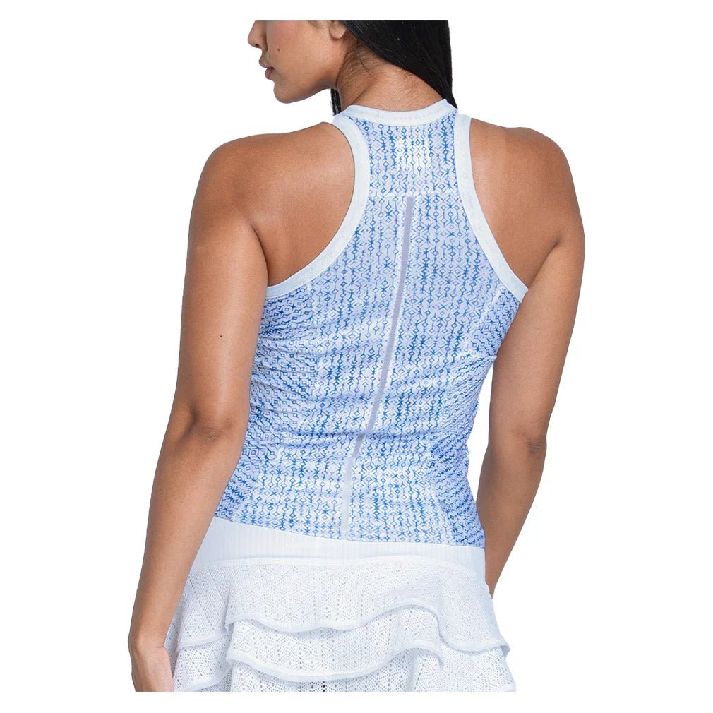 Women's Boho Tile Rib Tennis Tank Royal - Bell Racket Store