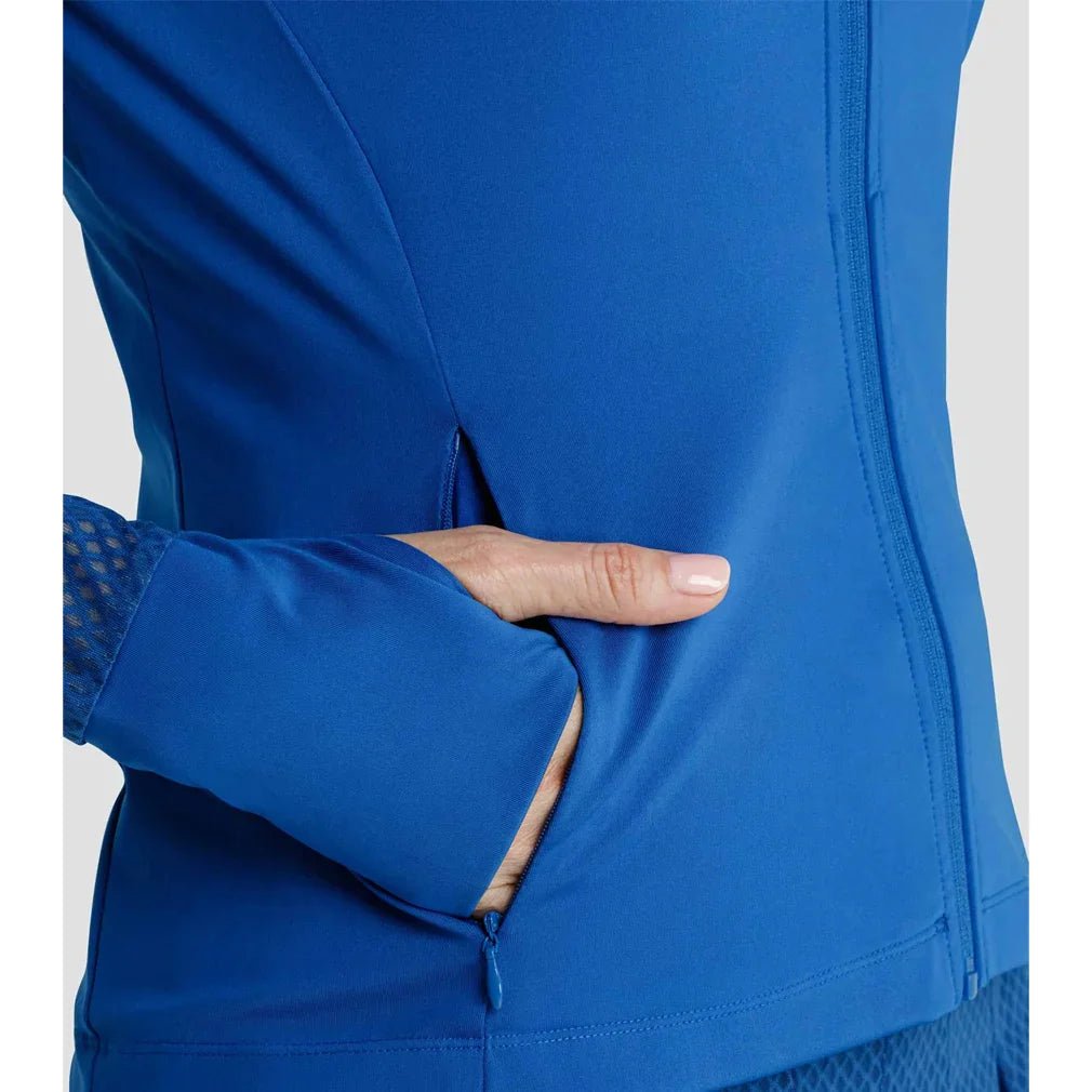 Women's Caryn Full Zip Pickleball Jacket Monaco Blue - Bell Racket Store