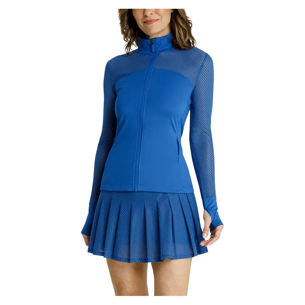 Women's Caryn Full Zip Pickleball Jacket Monaco Blue - Bell Racket Store