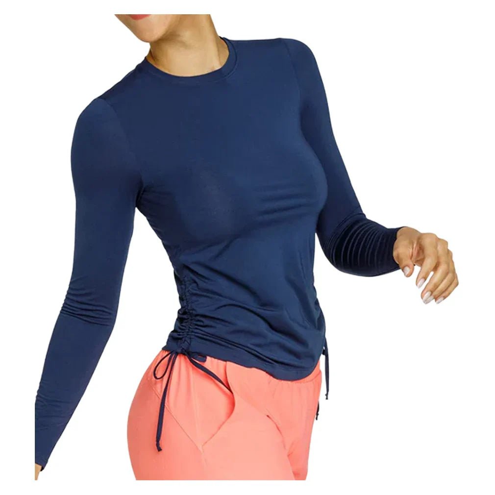 Women's Chandra Long Sleeve Tennis Top Navy Blue - Bell Racket Store
