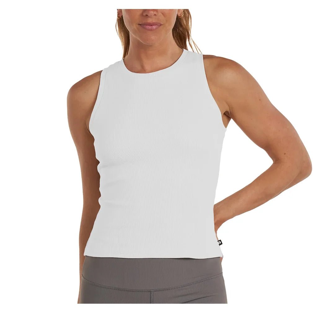 Women's Classic Crew Neck Tennis Tank White - Bell Racket Store