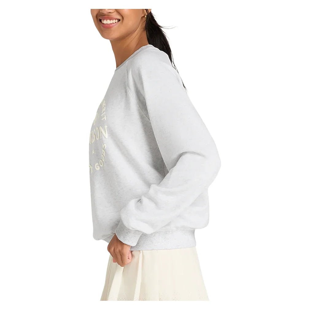 Women's Classic Crew Tennis Sweatshirt Cloud Heather - Bell Racket Store