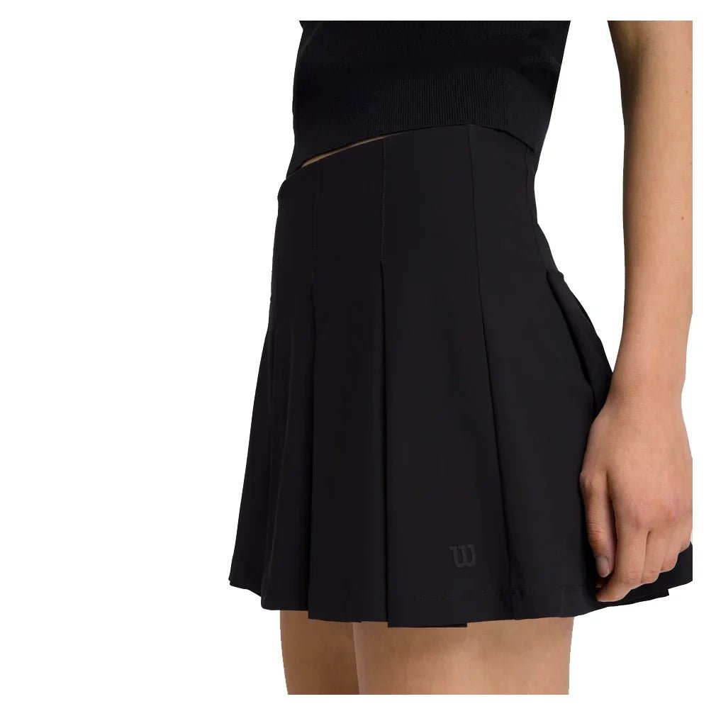 Women's Classic Pleated Mini Tennis Skort Black - Bell Racket Store