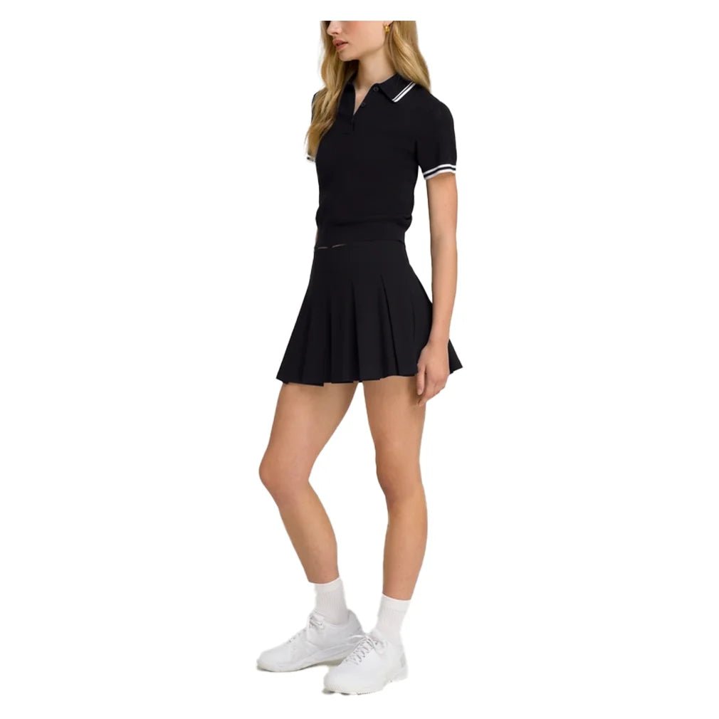 Women's Classic Pleated Mini Tennis Skort Black - Bell Racket Store