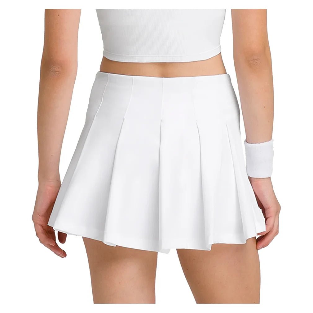 Women's Classic Pleated Mini Tennis Skort Bright White - Bell Racket Store