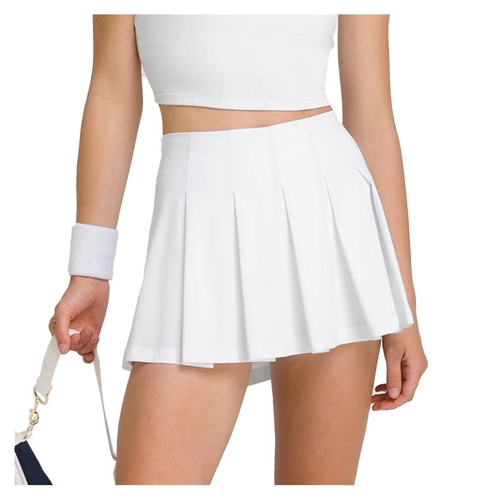 Women's Classic Pleated Mini Tennis Skort Bright White - Bell Racket Store