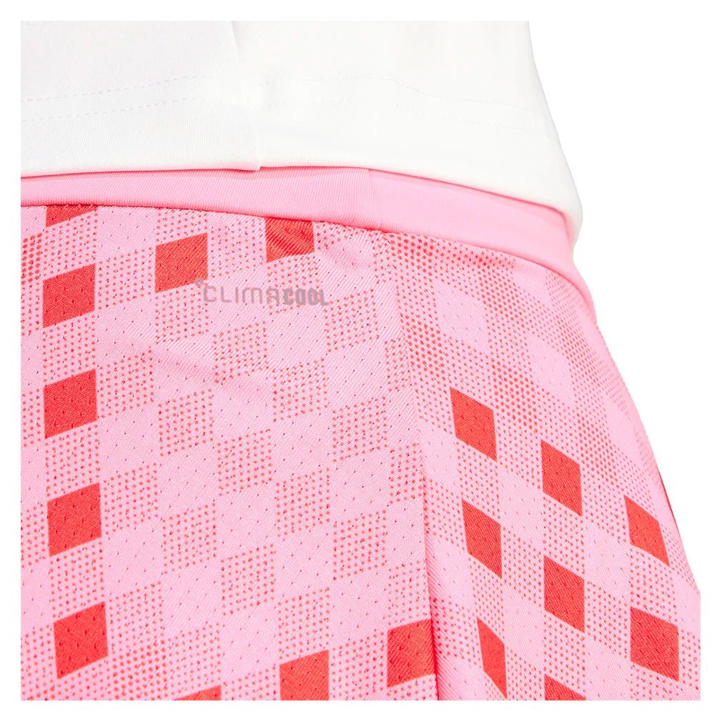 Women's Club Graphic Tennis Skort Lucid Pink and Better Scarlet - Bell Racket Store