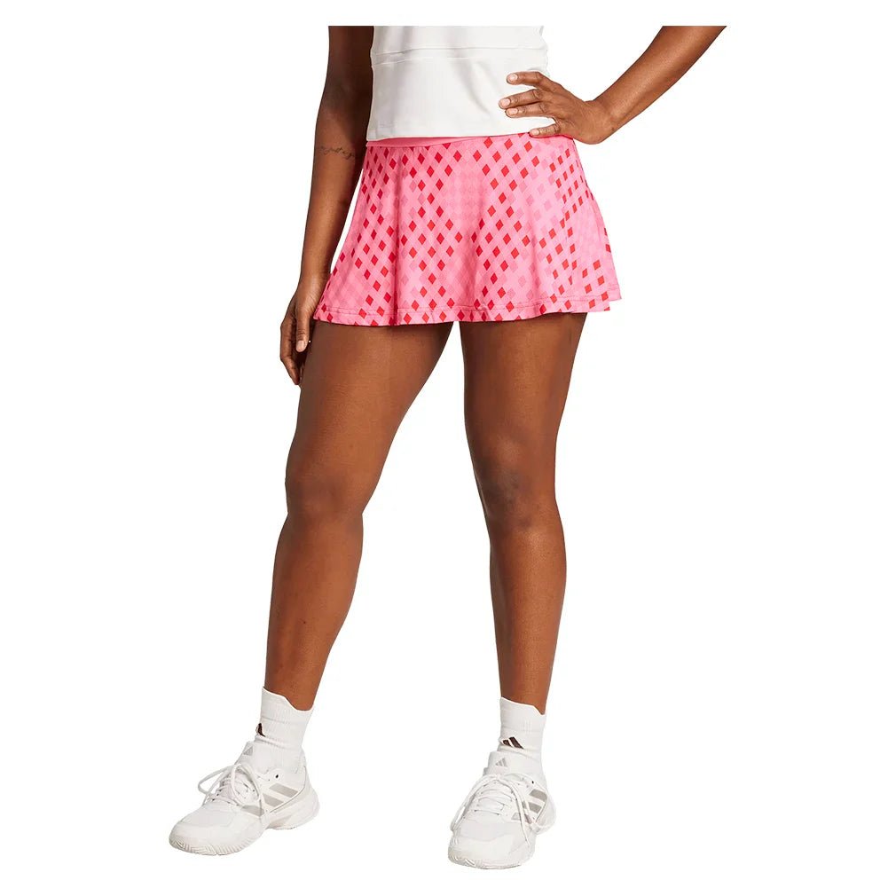 Women's Club Graphic Tennis Skort Lucid Pink and Better Scarlet - Bell Racket Store