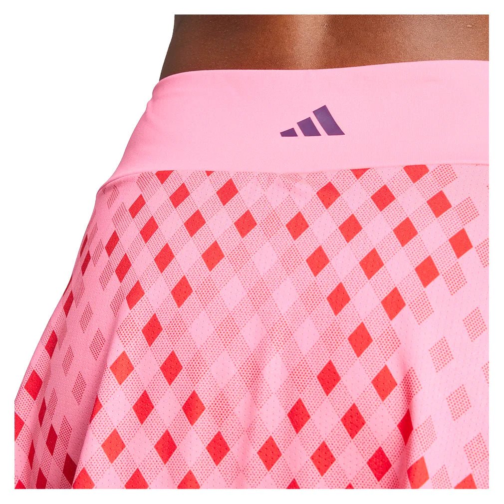 Women's Club Graphic Tennis Skort Lucid Pink and Better Scarlet - Bell Racket Store