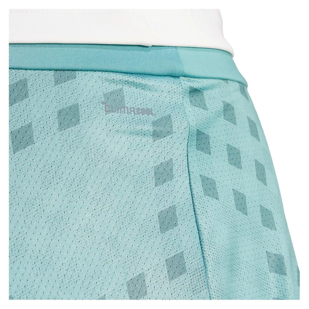 Women's Club Graphic Tennis Skort Powder Teal and Preloved Teal - Bell Racket Store