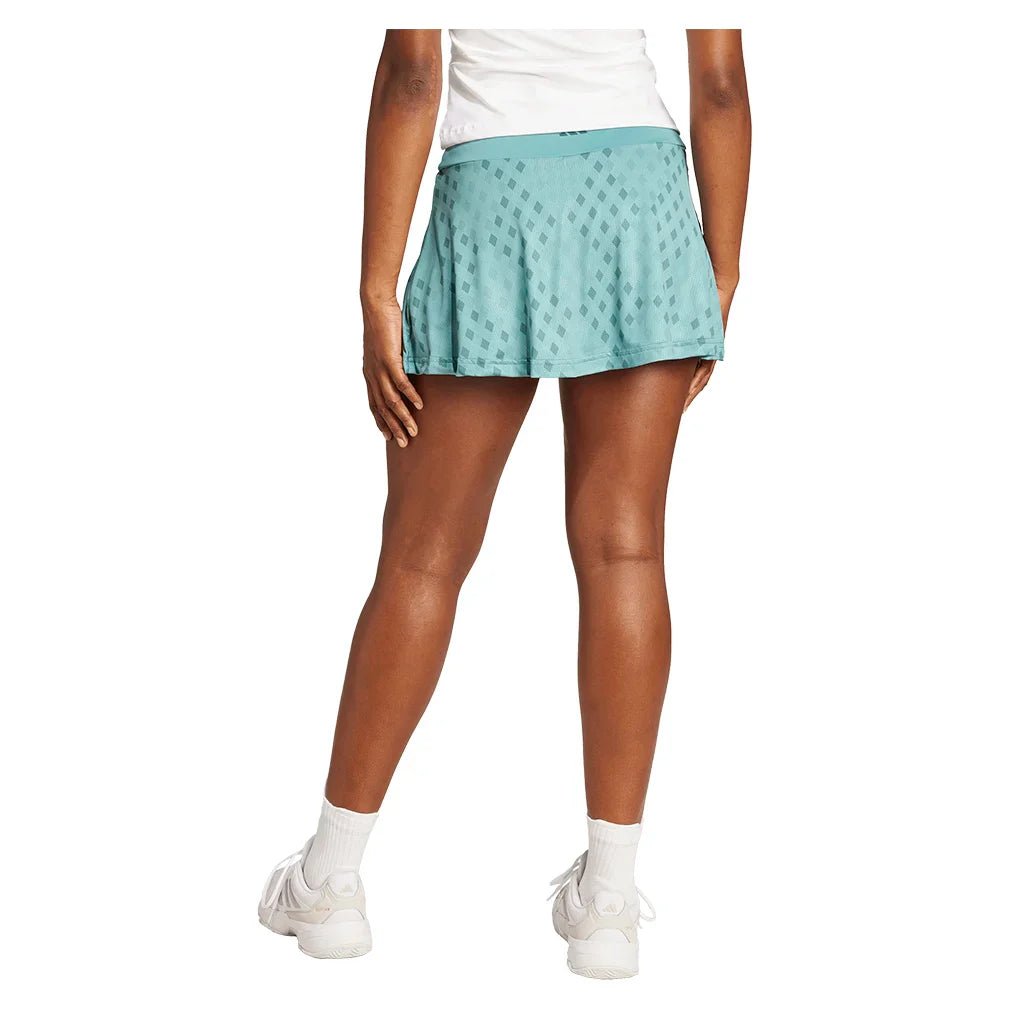 Women's Club Graphic Tennis Skort Powder Teal and Preloved Teal - Bell Racket Store
