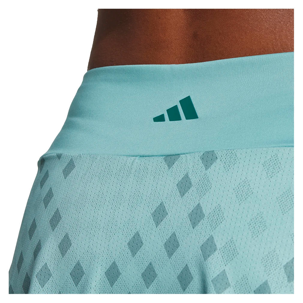 Women's Club Graphic Tennis Skort Powder Teal and Preloved Teal - Bell Racket Store