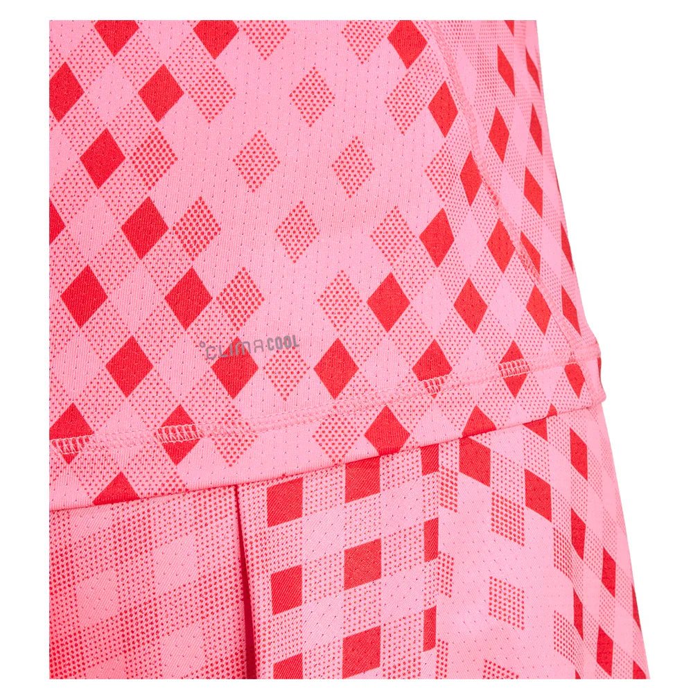Women's Club Graphic Tennis Tank Lucid Pink and Better Scarlet - Bell Racket Store