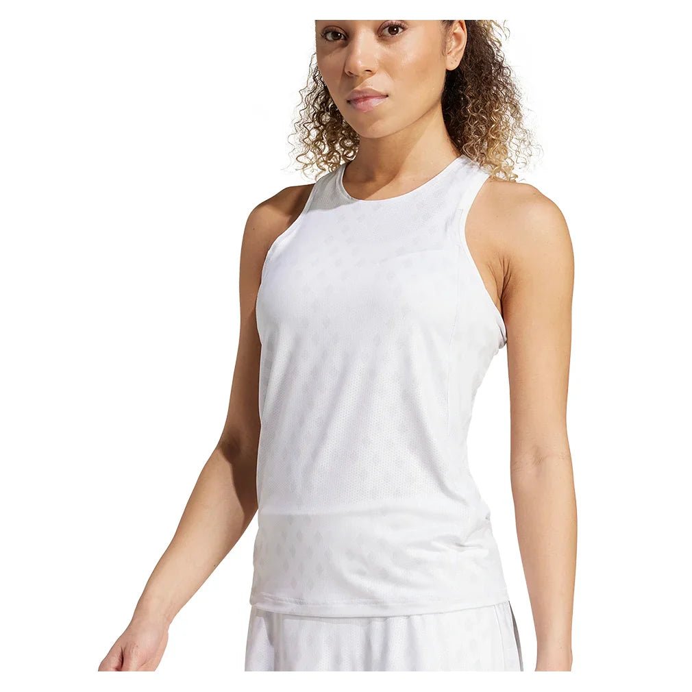 Women's Club Graphic Tennis Tank White and Dash Grey - Bell Racket Store