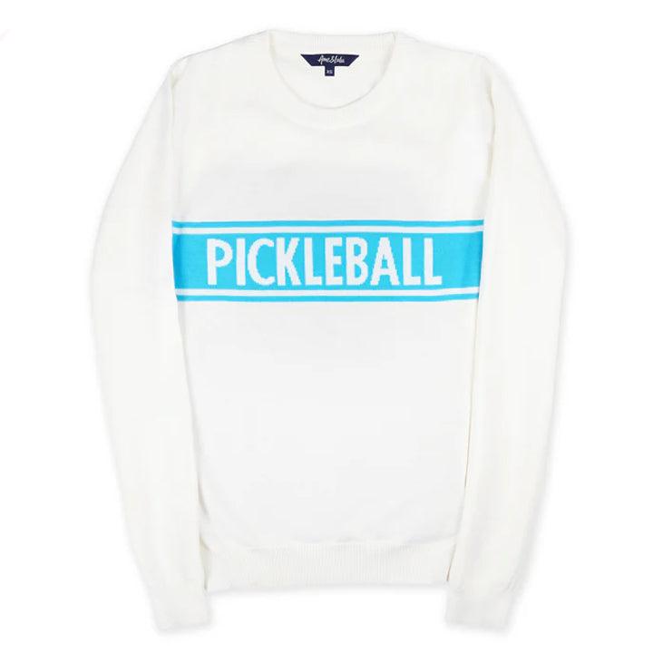 Women's Club Sport Pickleball Sweater White and Light Blue - Bell Racket Store