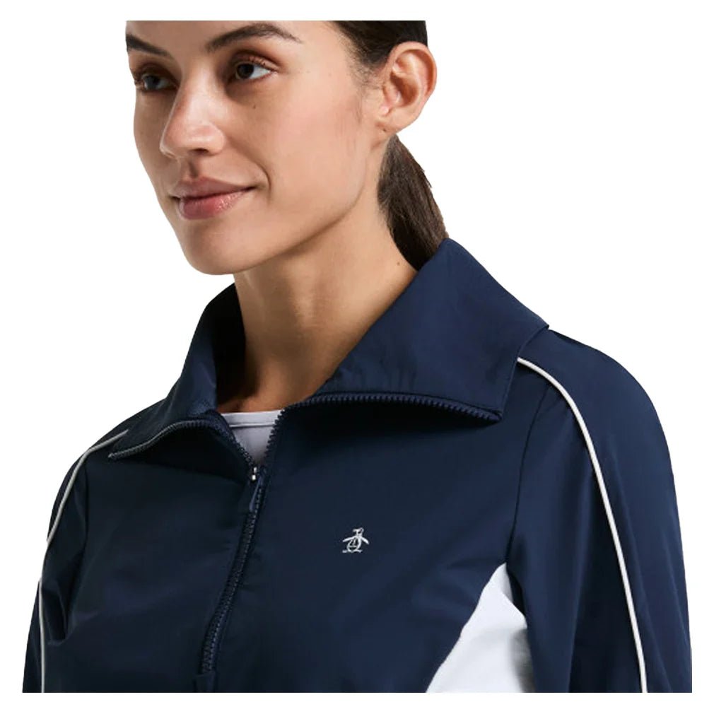 Women's Color Block 1/4 Zip Tennis Top Black Iris - Bell Racket Store