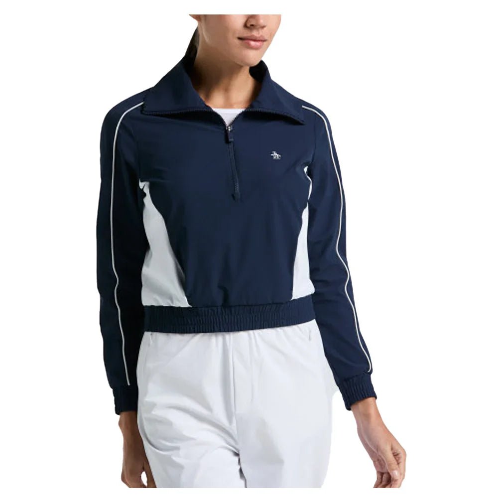 Women's Color Block 1/4 Zip Tennis Top Black Iris - Bell Racket Store