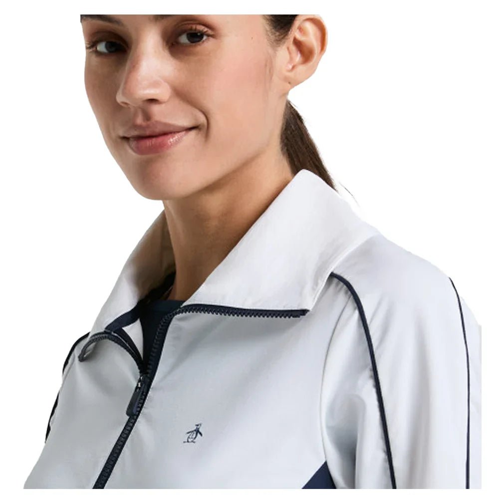 Women's Color Block 1/4 Zip Tennis Top Bright White - Bell Racket Store