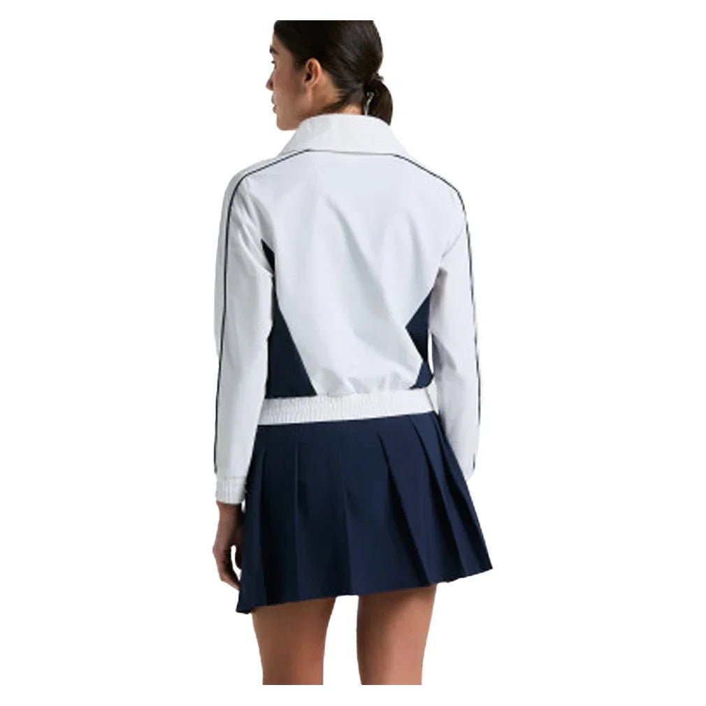 Women's Color Block 1/4 Zip Tennis Top Bright White - Bell Racket Store