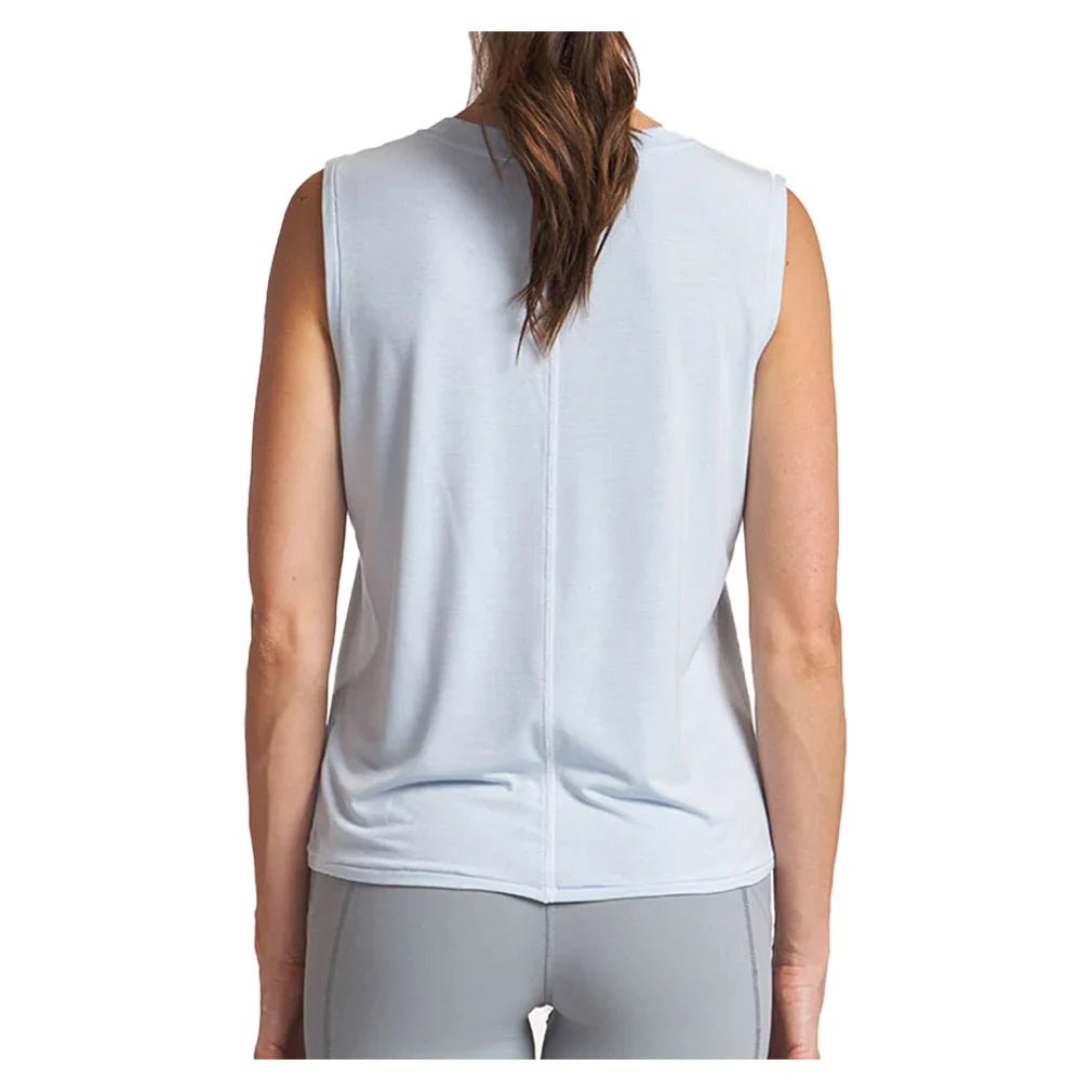 Women's Contrast Stitch Muscle Tennis Tank Bay Blue - Bell Racket Store