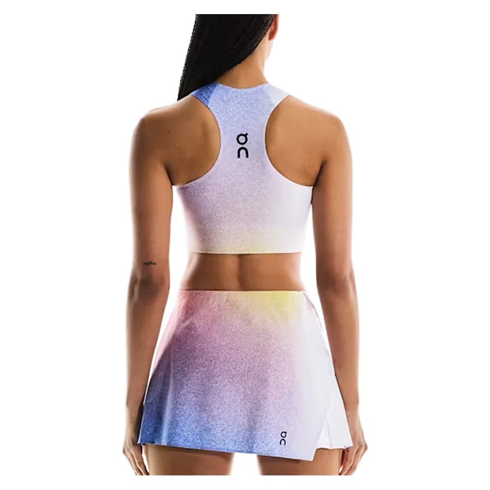 Women's Court Crop Tennis Top White and Indigo - Bell Racket Store