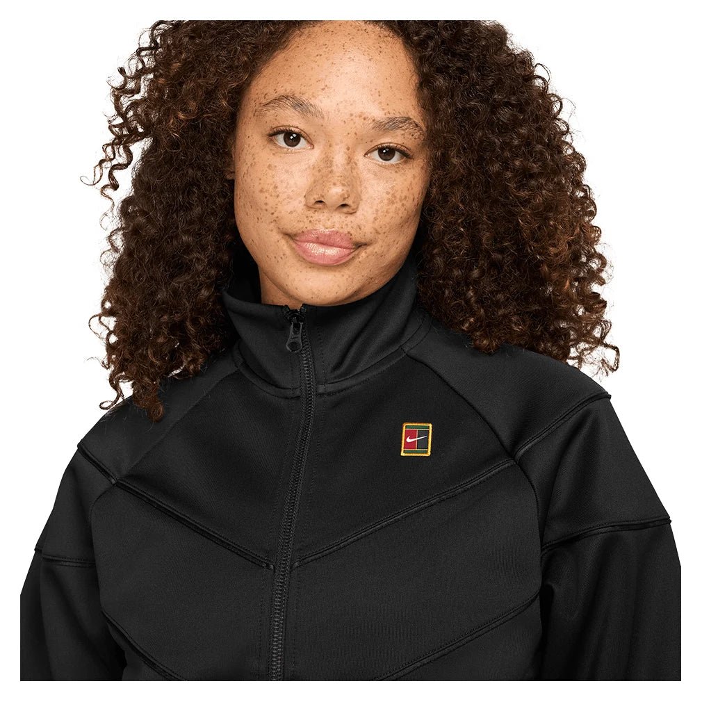 Women's Court Dri - FIT Heritage Windrunner Poly Knit Jacket Black - Bell Racket Store