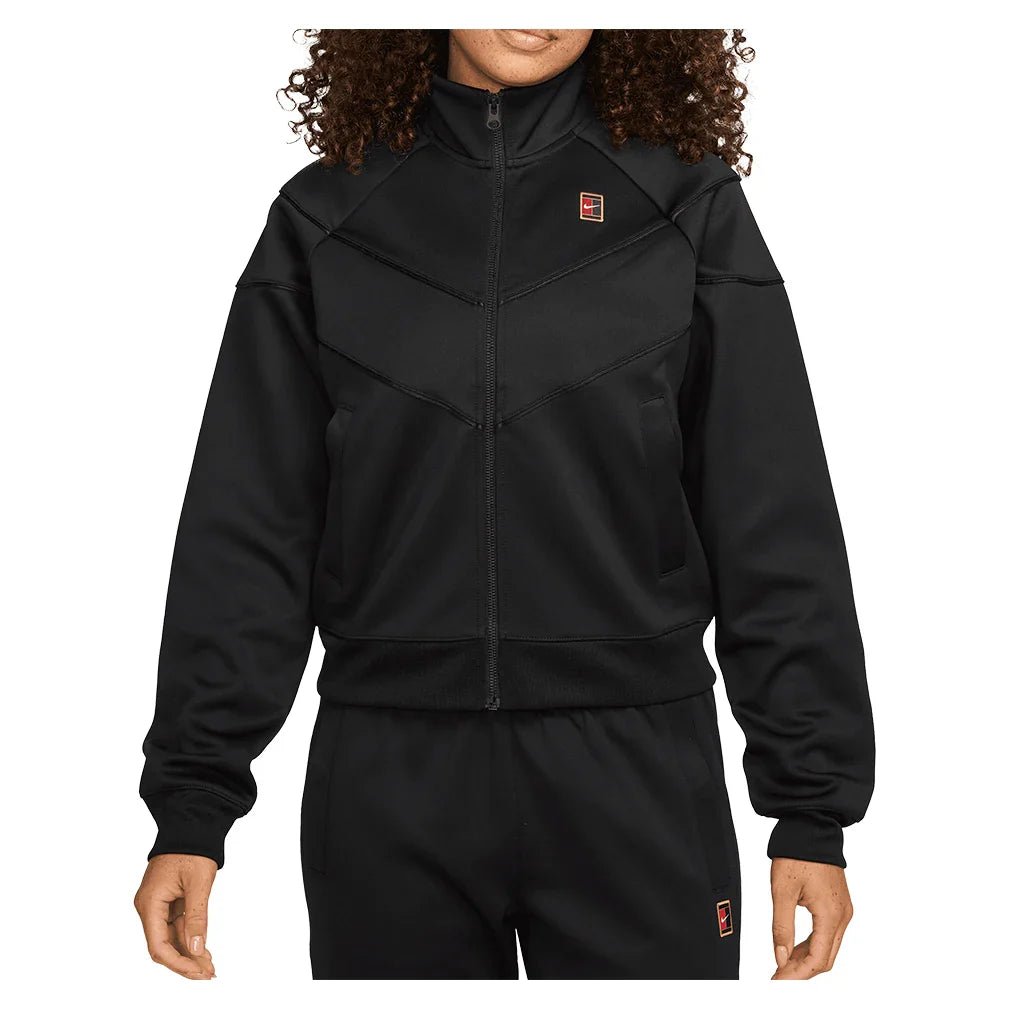 Women's Court Dri - FIT Heritage Windrunner Poly Knit Jacket Black - Bell Racket Store
