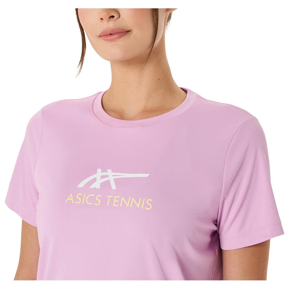 Women's Court Graphic Tennis Tee Light Ube and Brilliant White - Bell Racket Store