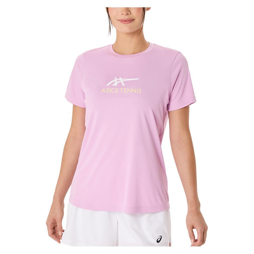 Women's Court Graphic Tennis Tee Light Ube and Brilliant White - Bell Racket Store