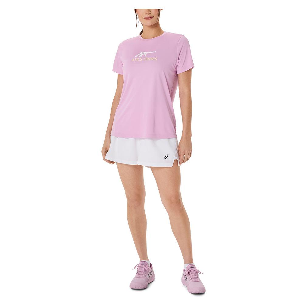 Women's Court Graphic Tennis Tee Light Ube and Brilliant White - Bell Racket Store