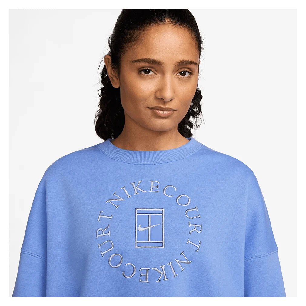 Women's Court Heritage Phoenix Fleece Oversized Long Sleeve Tennis Crew - Bell Racket Store