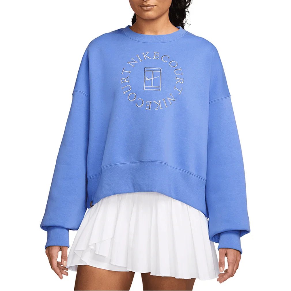 Women's Court Heritage Phoenix Fleece Oversized Long Sleeve Tennis Crew - Bell Racket Store