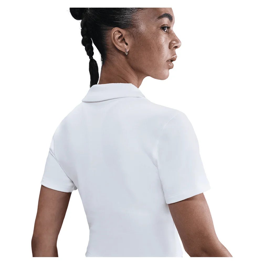Women's Court Heritage Short - Sleeve Cropped Tennis Polo - Bell Racket Store