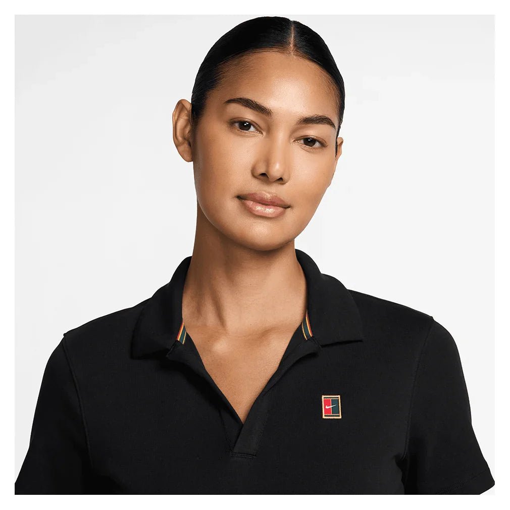 Women's Court Heritage Short - Sleeve Cropped Tennis Polo - Bell Racket Store
