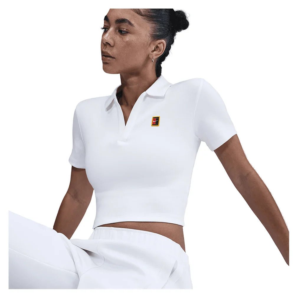 Women's Court Heritage Short - Sleeve Cropped Tennis Polo - Bell Racket Store
