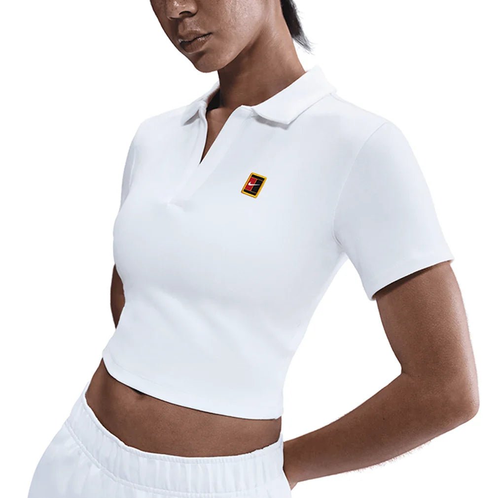 Women's Court Heritage Short - Sleeve Cropped Tennis Polo - Bell Racket Store