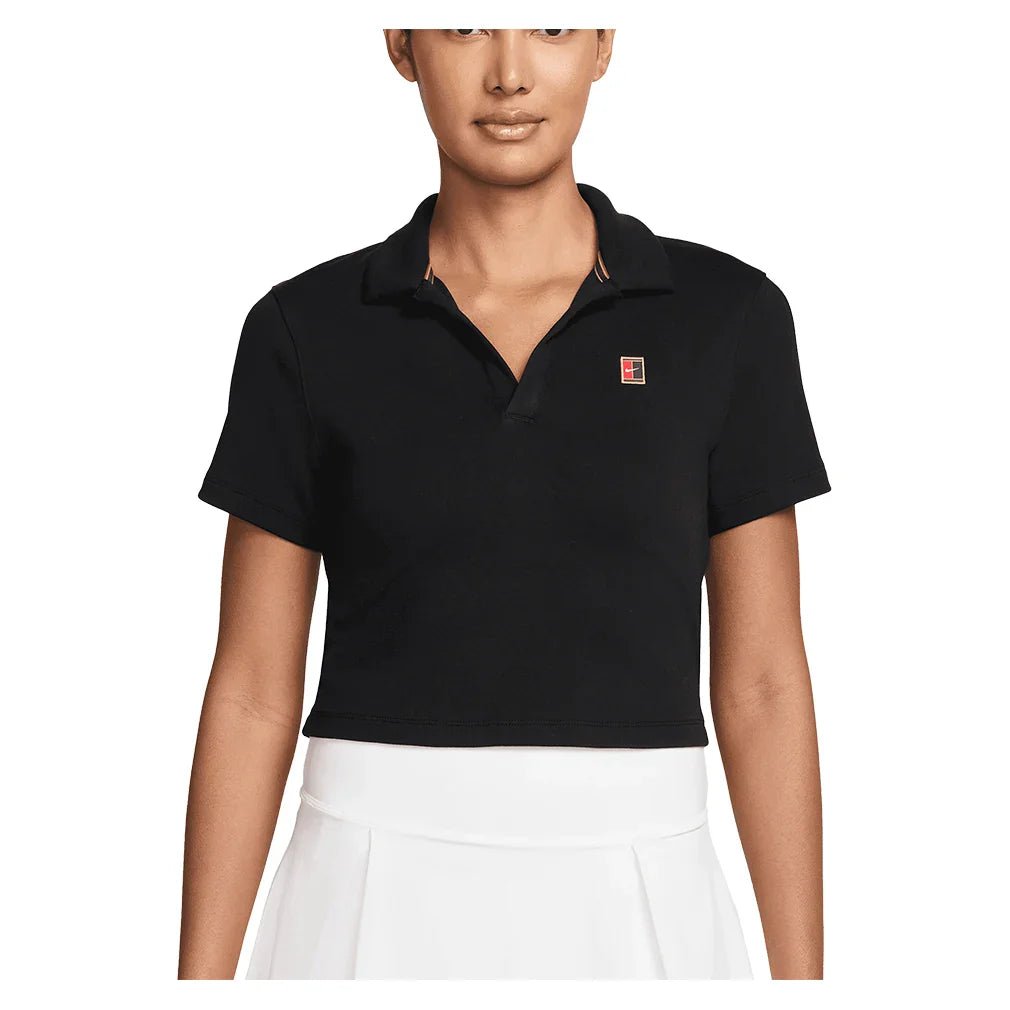 Women's Court Heritage Short - Sleeve Cropped Tennis Polo - Bell Racket Store