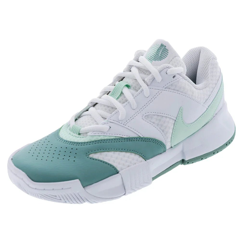 Women's Court Lite 4 Tennis Shoes White and Mint Foam - Bell Racket Store