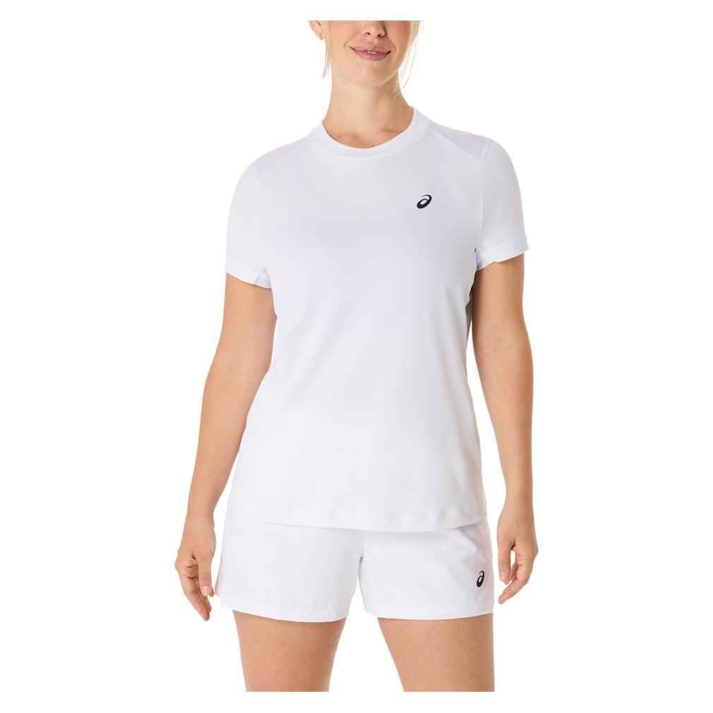 Women's Court Short Sleeve Tennis Top Brilliant White - Bell Racket Store