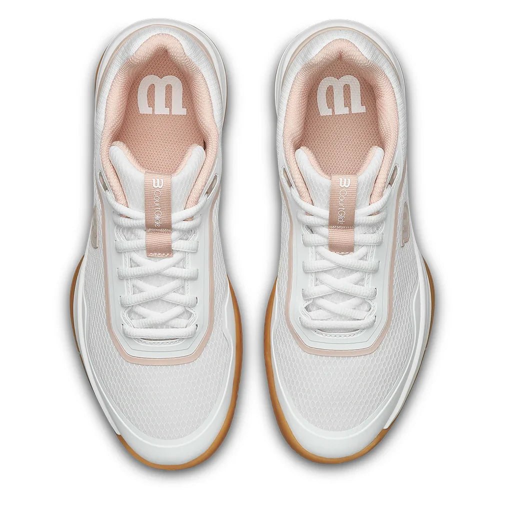 Women's CourtGlide Tennis Shoes White and Cameo - Bell Racket Store