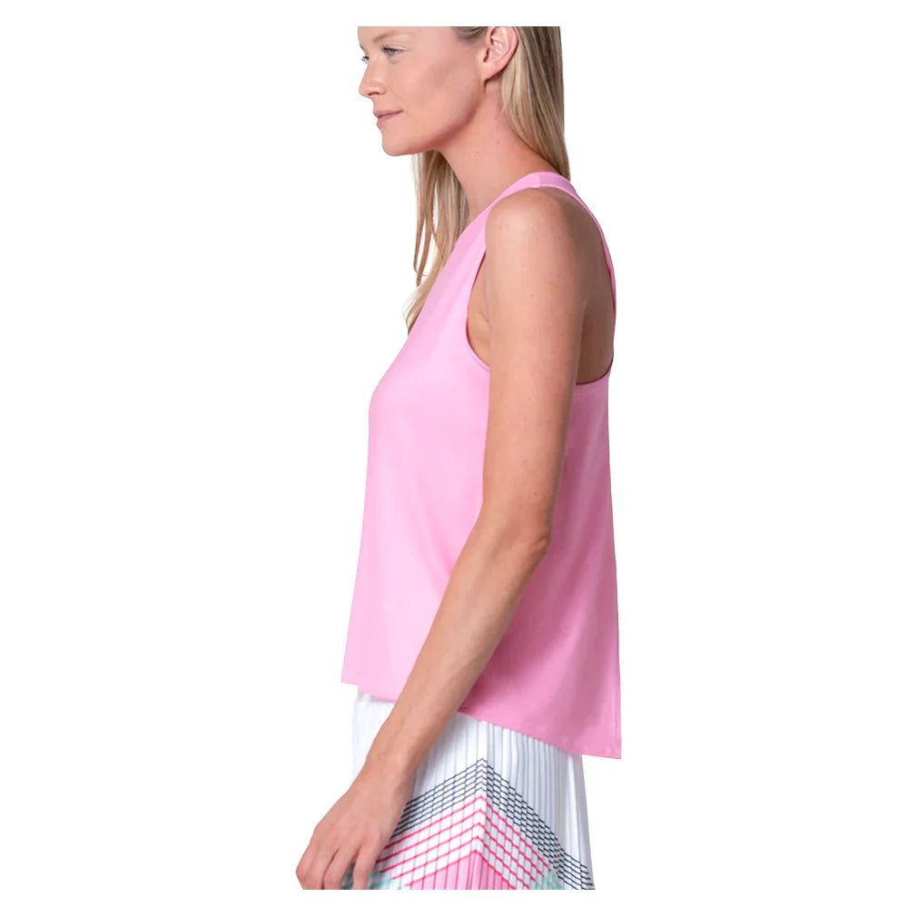 Women's Cross Back Tennis Tank Techno Pink - Bell Racket Store