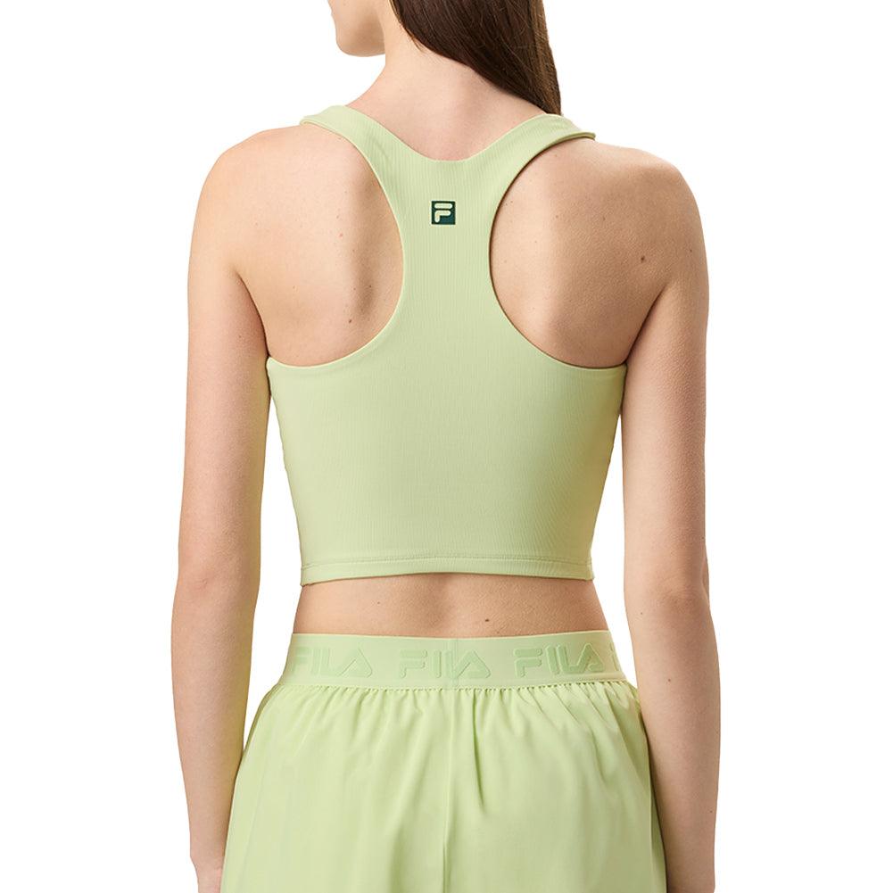 Women's Cross Court Long Line Tennis Bra Top Shadow Lime - Bell Racket Store