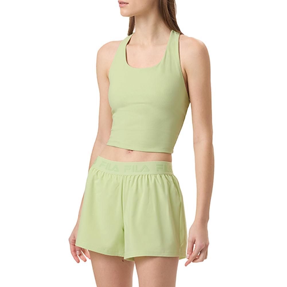 Women's Cross Court Long Line Tennis Bra Top Shadow Lime - Bell Racket Store