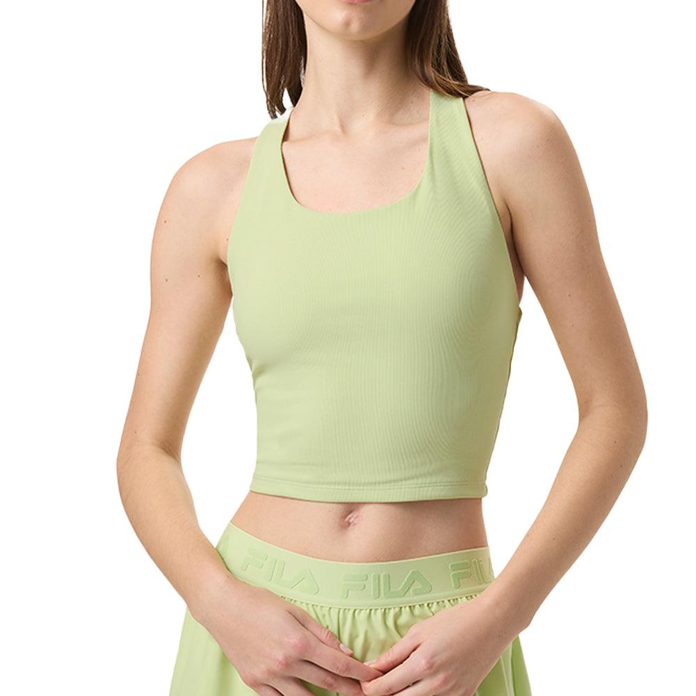 Women's Cross Court Long Line Tennis Bra Top Shadow Lime - Bell Racket Store