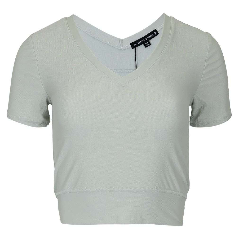 Women's Double - V Crop Tennis Top - Bell Racket Store